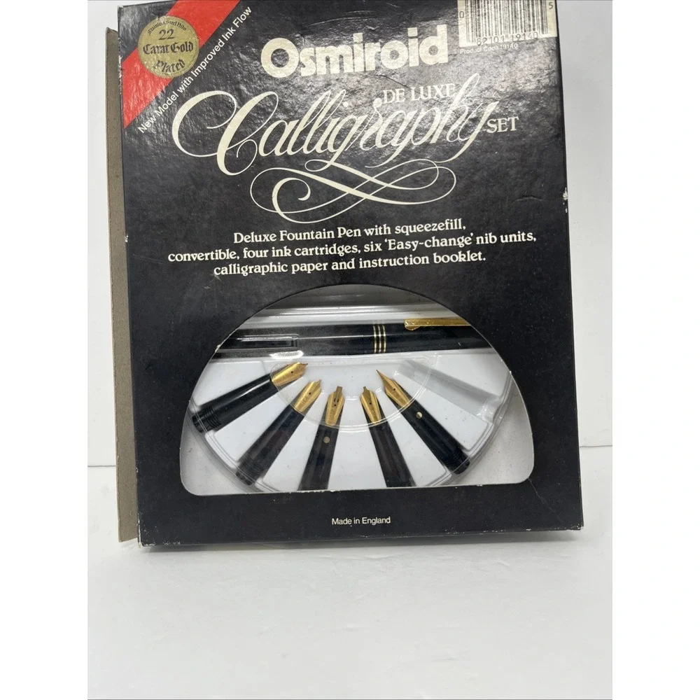 Osmiroid Deluxe Calligraphy Fountain Pen Set MISSING One